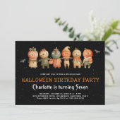 Invitation Carton d'invitation d'anniversaire pour Halloween (Debout devant)