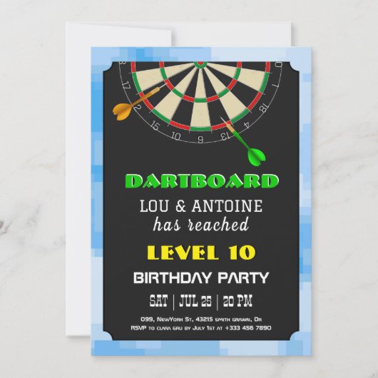 Invitation Carton d'invitation d'anniversaire pour joueur de (Devant)