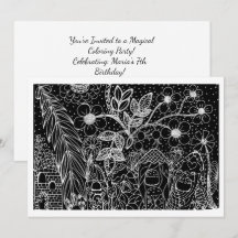 Carton d'invitation d'anniversaire pour le Jardin