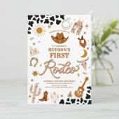 Invitation Carton d'invitation d'anniversaire pour le premier (Debout devant)