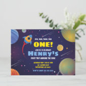 Invitation Carton d'invitation d'anniversaire pour le premier (Debout devant)