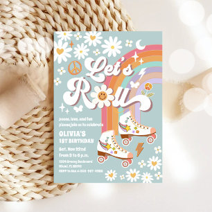 Invitation Carton d'invitation d'anniversaire pour patins à r