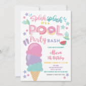 Invitation Carton d'invitation d'anniversaire pour une fête à (Devant)