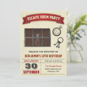 Invitation Carton d'invitation d'anniversaire pour une soirée (Debout devant)