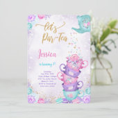 Invitation Carton d'invitation d'anniversaire pour une soirée (Debout devant)