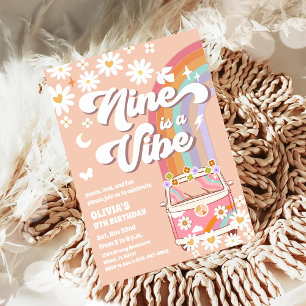 Invitation Carton d'invitation d'anniversaire Retro Daisy Rai