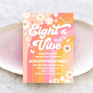 Invitation Carton d'invitation d'anniversaire rétro Daisy Rai