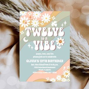 Invitation Carton d'invitation d'anniversaire rétro groovy Da
