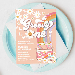Invitation Carton d'invitation d'anniversaire rétro Groovy Da