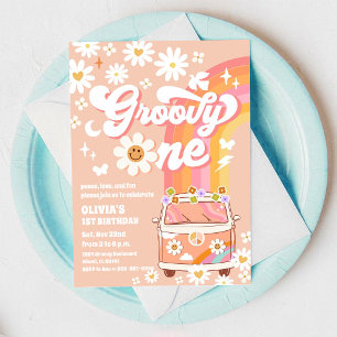 Invitation Carton d'invitation d'anniversaire rétro Groovy Da