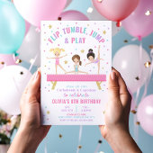 Invitation Carton d'invitation d'anniversaire Rose pour Gymna