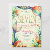 Invitation Carton d'invitation d'anniversaire Seven Making a (Devant)