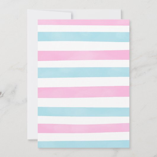 Invitation Carton d'invitation d'anniversaire Sirène & Piscin (Dos)