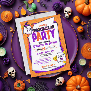 Invitation Carton d'invitation d'anniversaire Spooktacular Gh