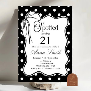 Invitation Carton d'invitation d'anniversaire Spotted