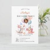 Invitation Carton d'invitation d'anniversaire sur le thème de (Debout devant)
