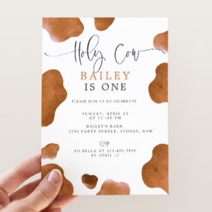 Invitation Carton d'invitation d'anniversaire Vache Sacrée, I