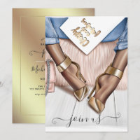 Carton d'invitation de Bachelorette Fashionista Ro