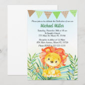 Invitation Carton d'invitation de Dédicace de bébé aquarelle (Devant / Derrière)