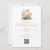 Invitation Carton d'invitation de douche de bébé à code QR to (Dos)