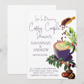 Invitation Carton d'invitation de douche de couple sur le thè (Devant / Derrière)