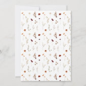 Invitation Carton d'invitation de douche de mariage bordeaux  (Dos)