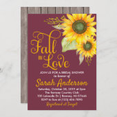 Invitation Carton d'invitation de douche de mariage Tombez am (Devant / Derrière)