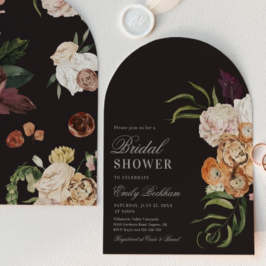 Invitation Carton d'invitation de douche de mariée à l'arche 