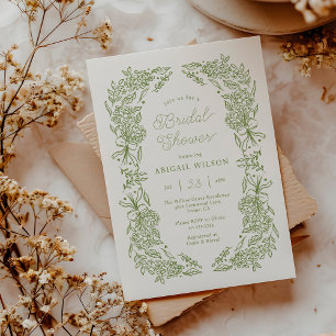 Invitation Carton d'invitation de douche de mariée aux horten