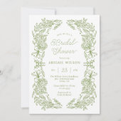 Invitation Carton d'invitation de douche de mariée aux horten (Devant)