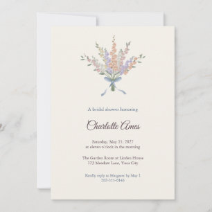 Invitation Carton d'invitation de douche de mariée Bouquet St