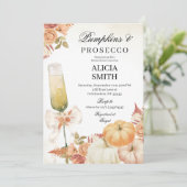 Invitation Carton d'invitation de douche de mariée Bow Pumpki (Debout devant)