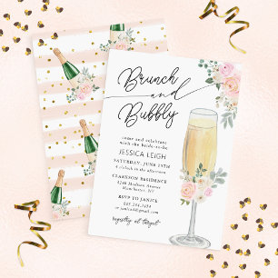 Invitation Carton d'invitation de douche de mariée Brunch & B