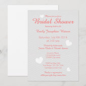 Invitation Carton d'invitation de douche de mariée chevron co (Devant / Derrière)