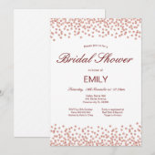 Invitation Carton d'invitation de douche de mariée en or rose (Devant / Derrière)