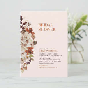 Invitation Carton d'invitation de douche de mariée Floral Aut