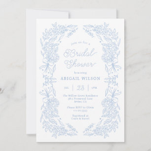 Invitation Carton d'invitation de douche de mariée Hydrangea