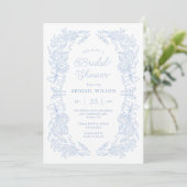 Invitation Carton d'invitation de douche de mariée Hydrangea (Debout devant)