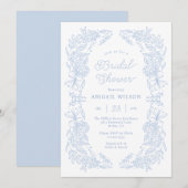 Invitation Carton d'invitation de douche de mariée Hydrangea (Devant / Derrière)