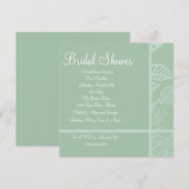 Invitation Carton d'invitation de douche de mariée Mint & Whi (Devant / Derrière)