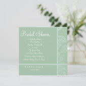 Invitation Carton d'invitation de douche de mariée Mint & Whi (Debout devant)