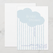 Invitation Carton d'invitation de douche de mariée Nuage de P (Devant / Derrière)