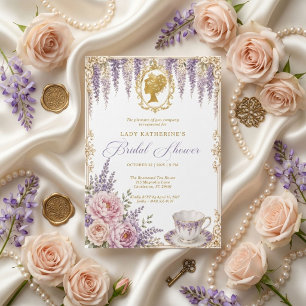 Invitation Carton d'invitation de douche de mariée Régence Wi
