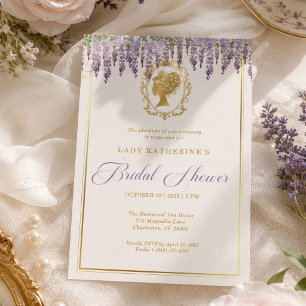 Invitation Carton d'invitation de douche de mariée Régence Wi