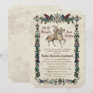 Invitation Carton d'invitation de douche de mariée Renaissanc