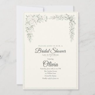 Invitation Carton d'invitation de douche de mariée Sage & Lac