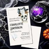 Invitation Carton d'invitation de douche Floral Rustique avec