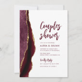 Invitation carton d'invitation de douche pour couples agate b (Devant)