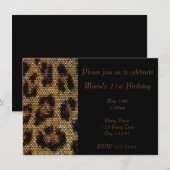 Invitation Carton d'invitation de fête à paillettes avec impr (Devant / Derrière)