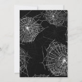 Invitation Carton d'invitation de fête crâne noir et blanc Go (Dos)